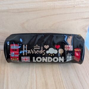 Harrods London Black Cosmetic Bag New No Tag